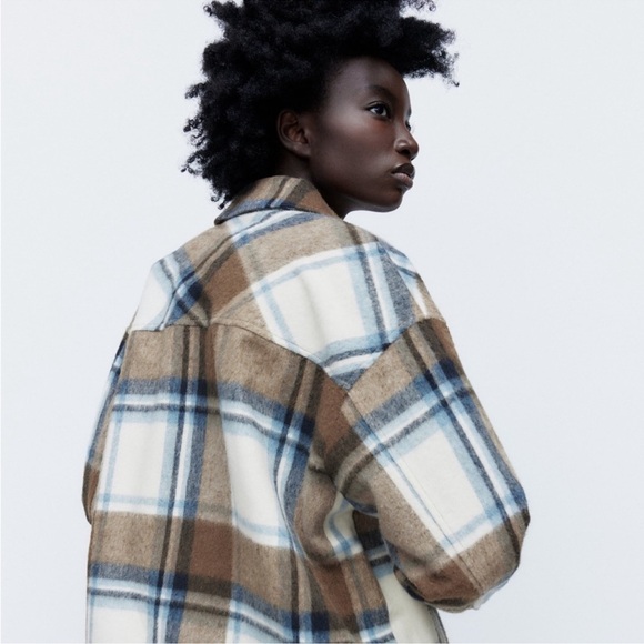 Zara Wool-Blend Oversized Shacket - Picture 3 of 7